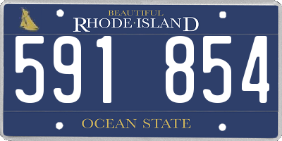 RI license plate 591854