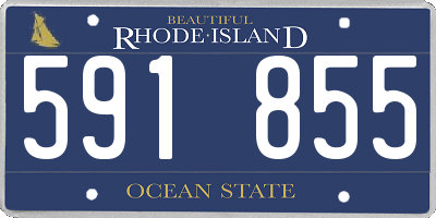 RI license plate 591855