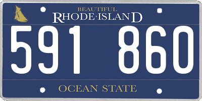 RI license plate 591860