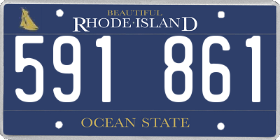 RI license plate 591861