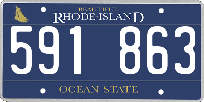 RI license plate 591863