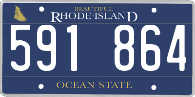 RI license plate 591864