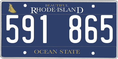 RI license plate 591865
