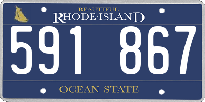 RI license plate 591867