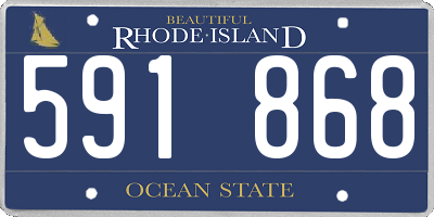 RI license plate 591868