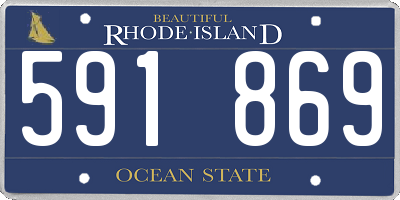 RI license plate 591869