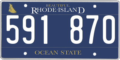 RI license plate 591870