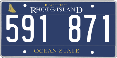 RI license plate 591871
