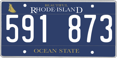RI license plate 591873