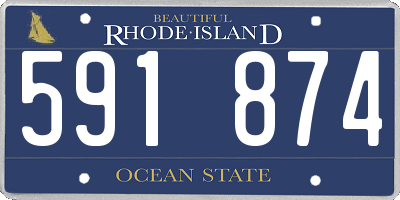 RI license plate 591874