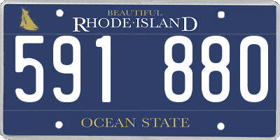 RI license plate 591880