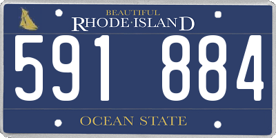 RI license plate 591884