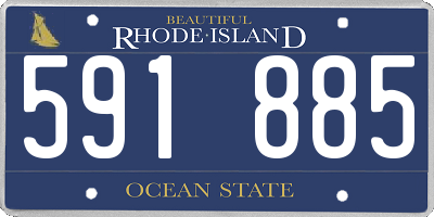 RI license plate 591885