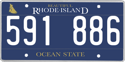 RI license plate 591886