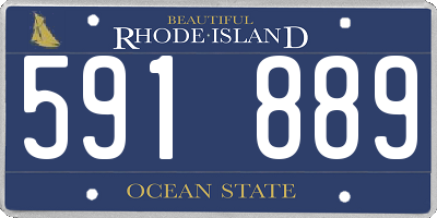 RI license plate 591889