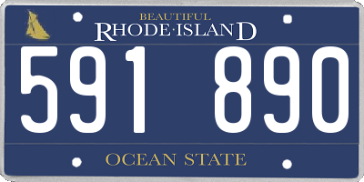 RI license plate 591890