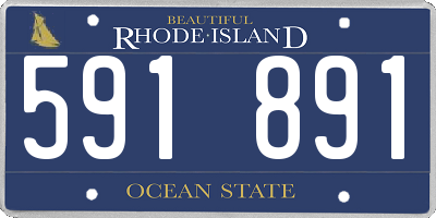 RI license plate 591891