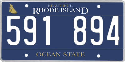 RI license plate 591894