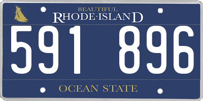 RI license plate 591896