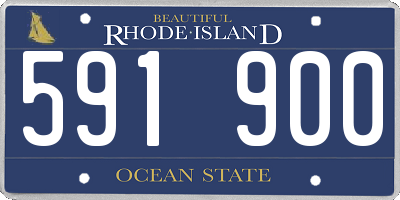 RI license plate 591900