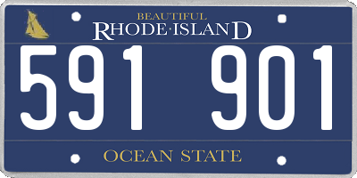 RI license plate 591901
