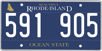 RI license plate 591905