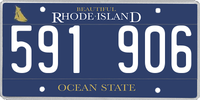 RI license plate 591906