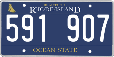 RI license plate 591907