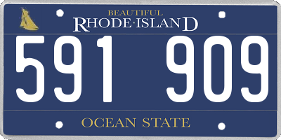 RI license plate 591909