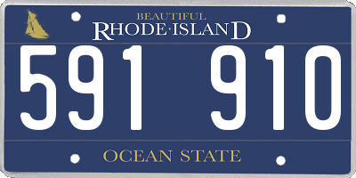 RI license plate 591910