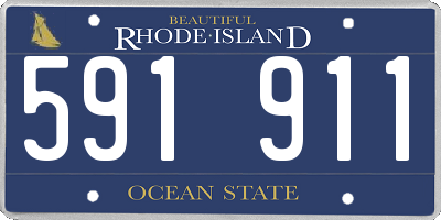 RI license plate 591911