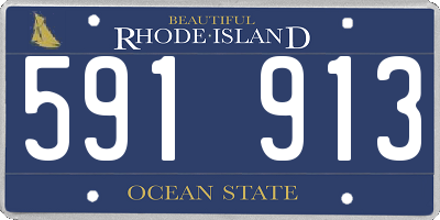 RI license plate 591913