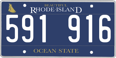 RI license plate 591916
