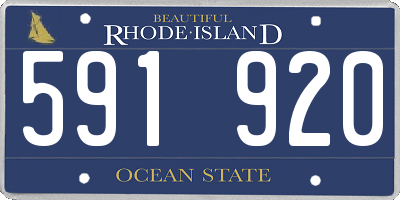 RI license plate 591920
