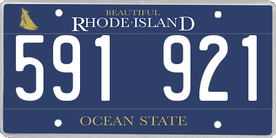 RI license plate 591921