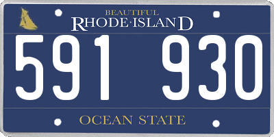 RI license plate 591930