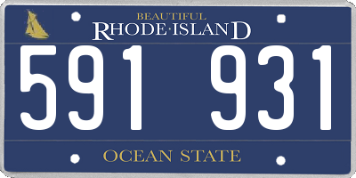 RI license plate 591931
