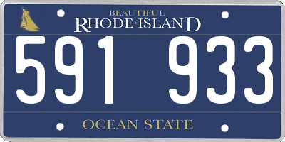 RI license plate 591933