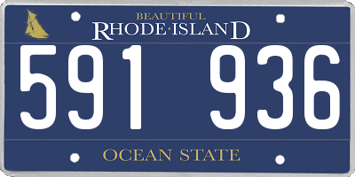 RI license plate 591936