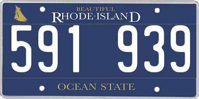 RI license plate 591939