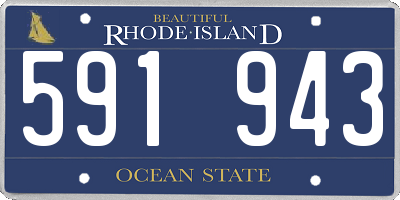 RI license plate 591943