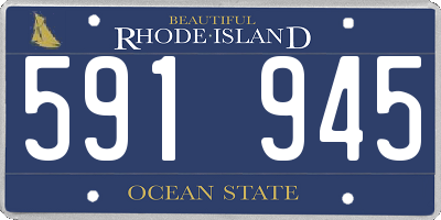 RI license plate 591945