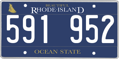 RI license plate 591952