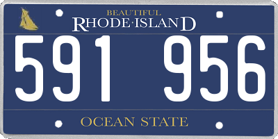 RI license plate 591956
