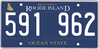 RI license plate 591962