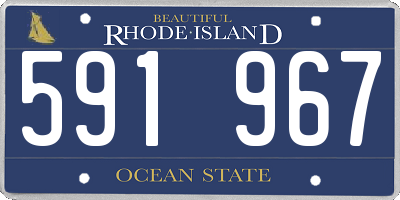 RI license plate 591967