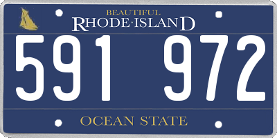RI license plate 591972