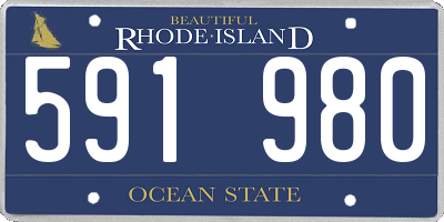 RI license plate 591980