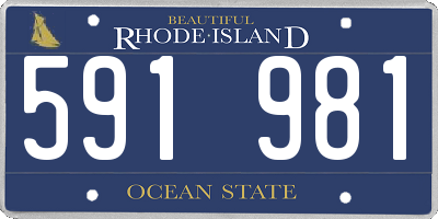RI license plate 591981