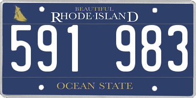RI license plate 591983